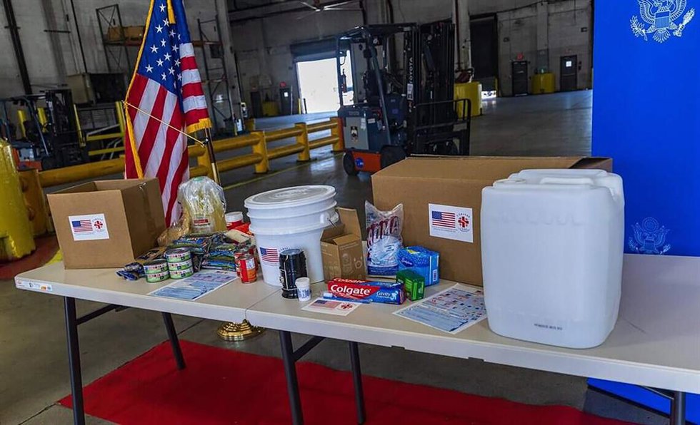 Materiales parte del envío de ayuda humanitaria por parte de Estados Unidos a Cuba el 21 de julio de 2026 como parte de un paquete anunciado en mayo, en pleno endurecimiento del bloqueo a la isla