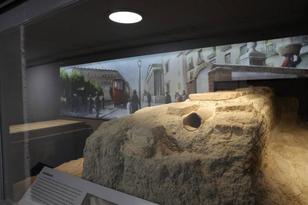 Los restos del antiguo tranvía de Madrid pueden visitarse en un espacio dentro del hub de movilidad junto al Thyssen