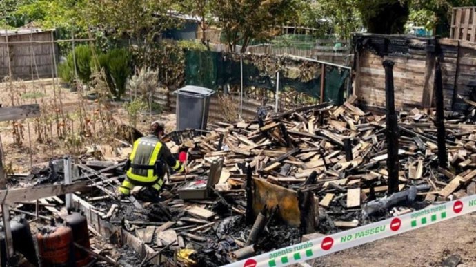 Conseqüències d'un dels tres incendis forestals 