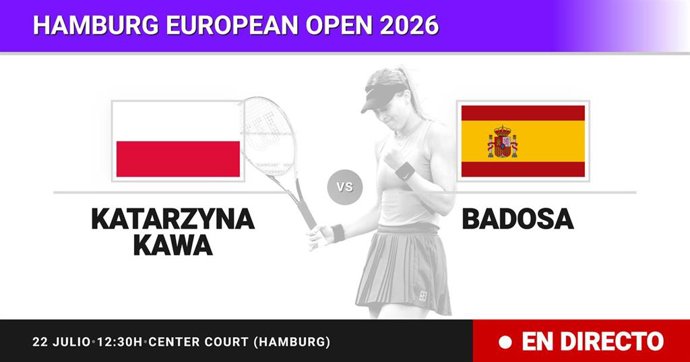 Katarzyna Kawa - Paula Badosa: resumen y estadísticas del partido de Dieciseisavos de final de Hamburg European Open