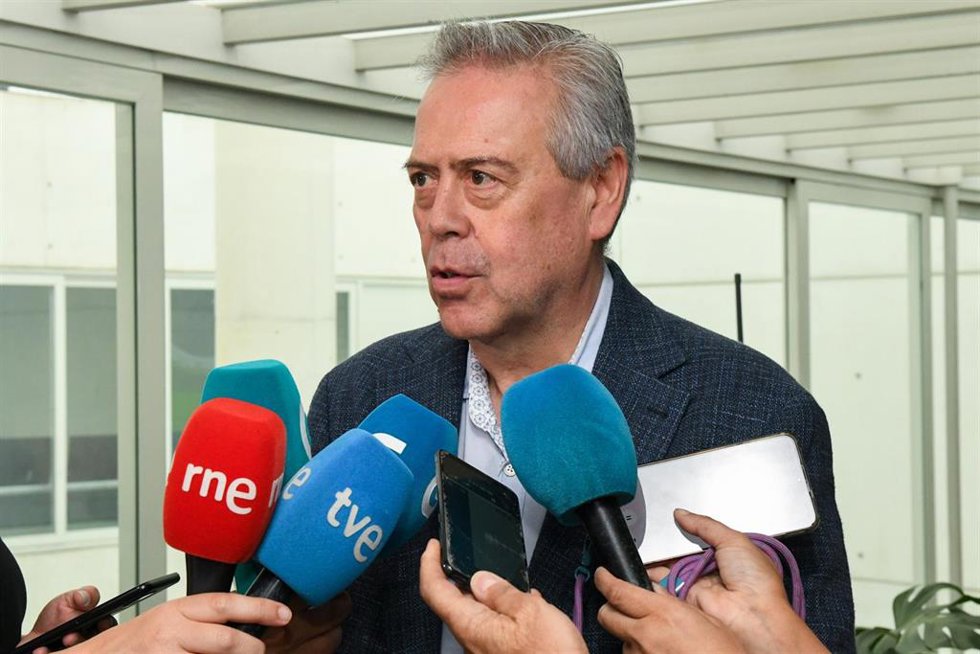 El conselleiro de Sanidade, Antonio Gómez Caamaño, en declaraciones a los medios, a 10 de julio de 2026.