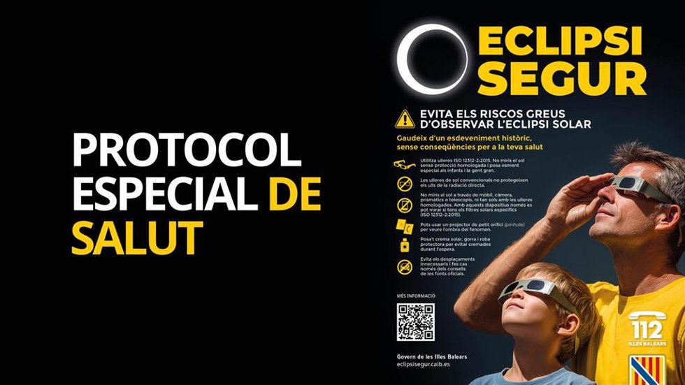 Recomendaciones de la Conselleria de Salud para seguir el eclipse del 12 de agosto.