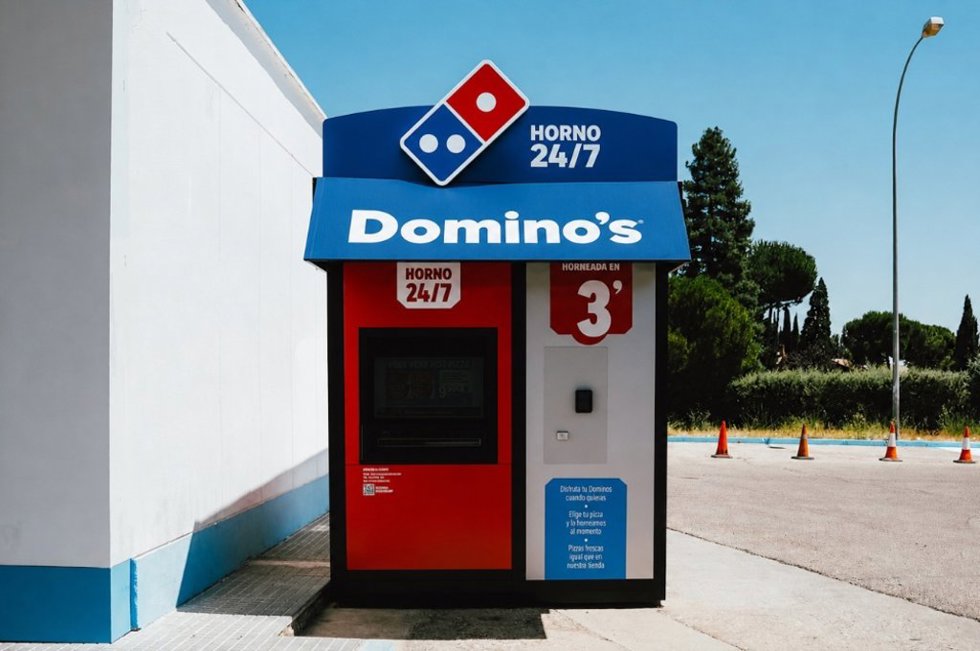 Puesto de 'vending' de Domino's Pizza