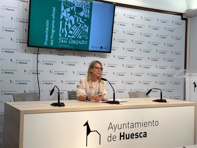 La concejal de Fiestas del Ayuntamiento de Huesca, Nuria Mur, ha presentado el programa de las Fiestas de San Lorenzo 2026.