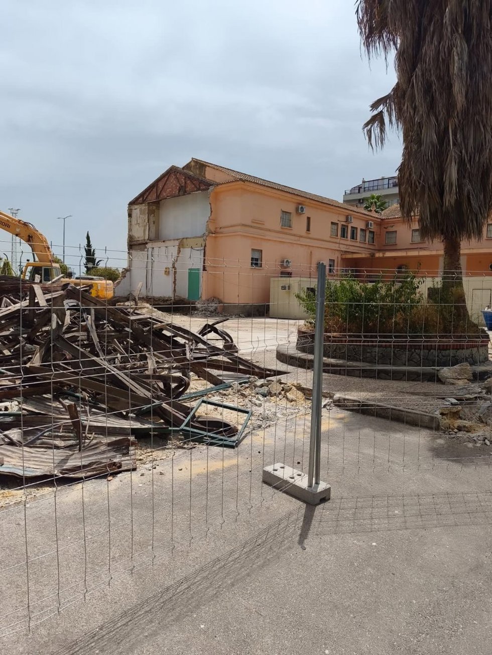 Obras en la futura Ciudad de la Justicia de Algeciras.