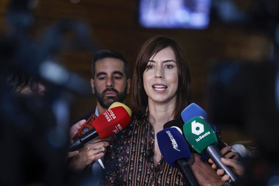 La ministra de Ciencia, Innovación y Universidades, Diana Morant, durante un pleno, en Les Corts Valencianes, a 22 de julio de 2026, en Valencia, Comunidad Valenciana (España). Les Corts votan hoy las cuentas de la Comunidad Valenciana para 2026 que saldr