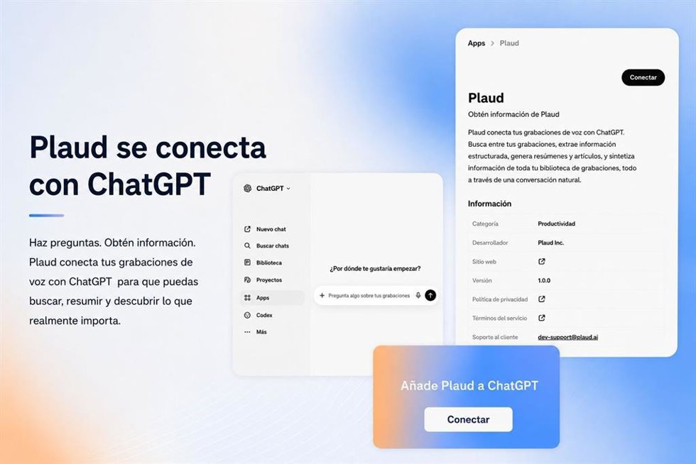 La aplicación de Plaud para ChatGPT