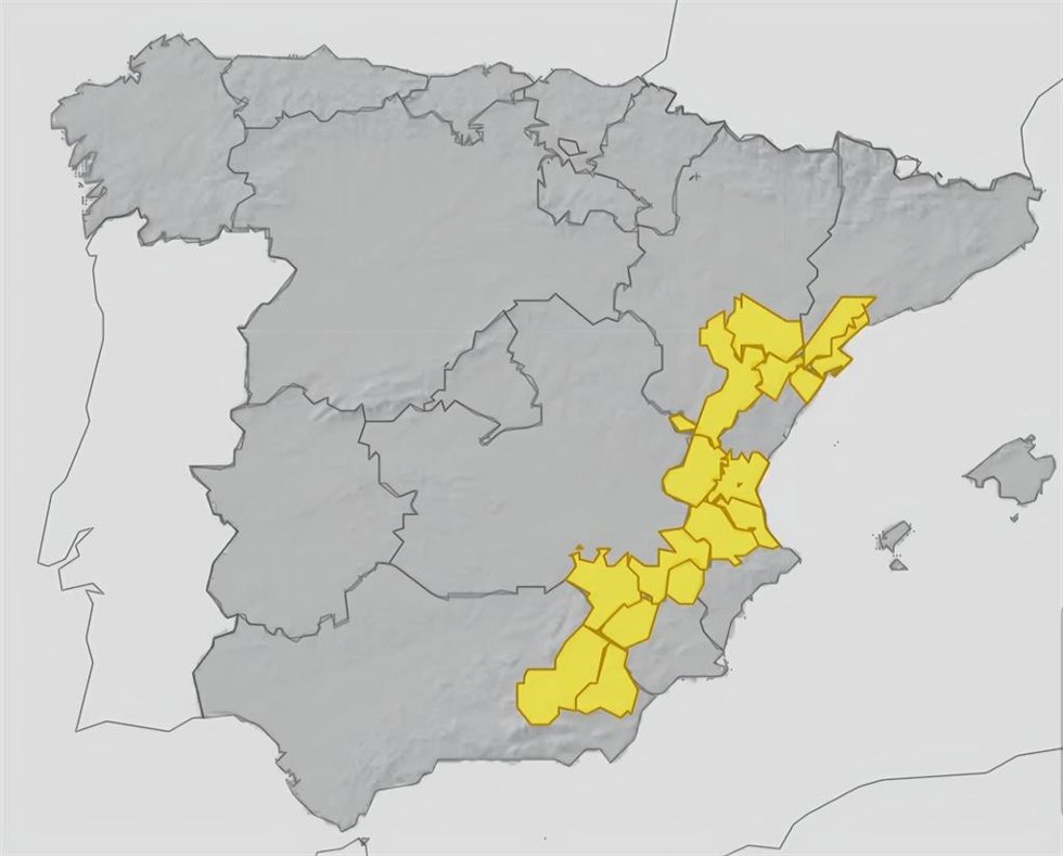 La CHE alerta de crecidas súbitas en cauces menores y barrancos en Teruel, Tarragona y Castellón por riesgo de tormentas