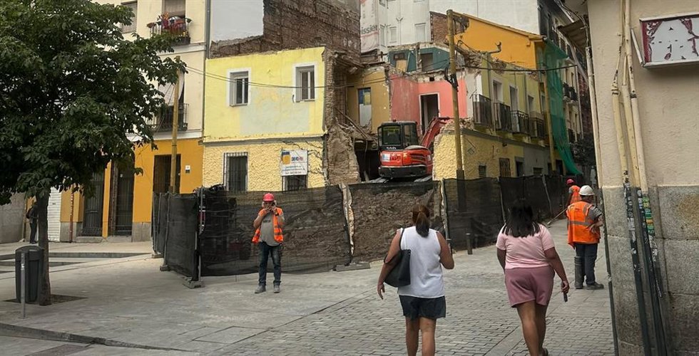 Trabajos en el antiguo Baobab, en Lavapiés