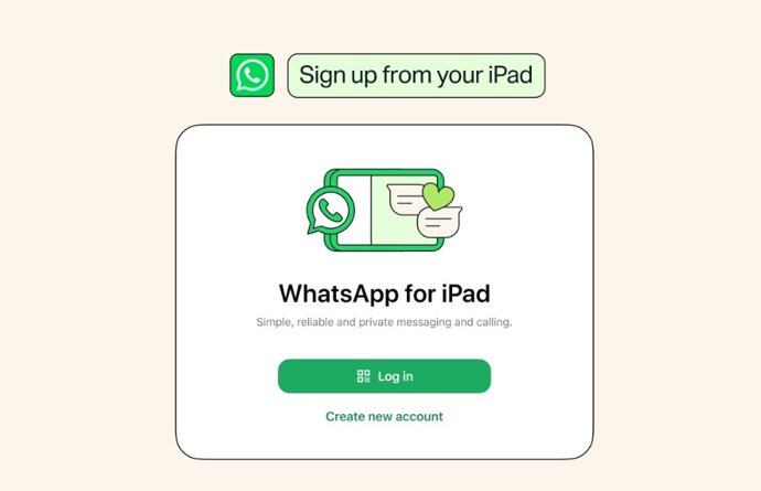 Crear cuenta en WhatsApp para iPad