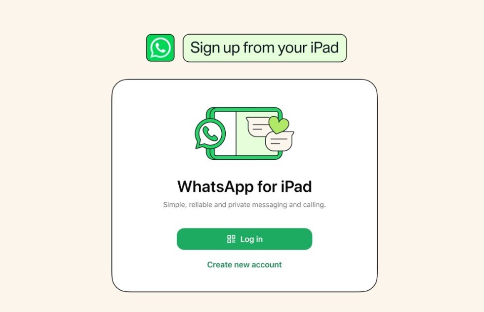Crear cuenta en WhatsApp para iPad