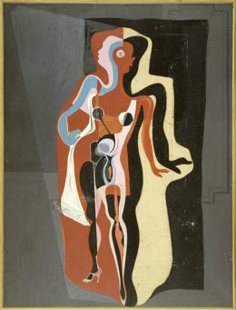Figura. Maniquí de Barcelona 1926. Óleo sobre tela 198 x 148 cm