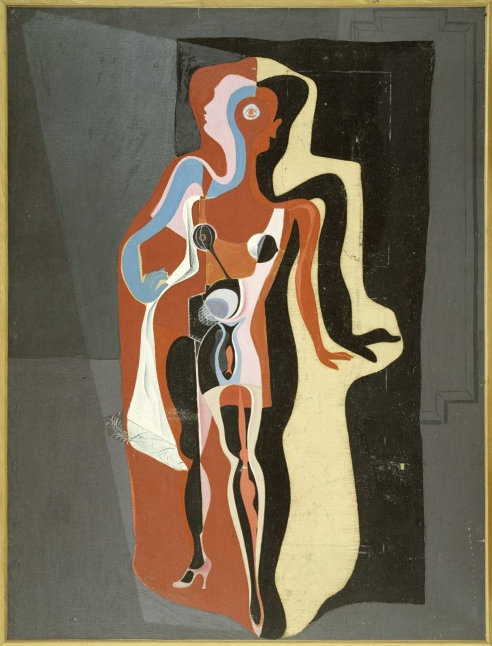 Figura. Maniquí de Barcelona 1926. Óleo sobre tela 198 x 148 cm