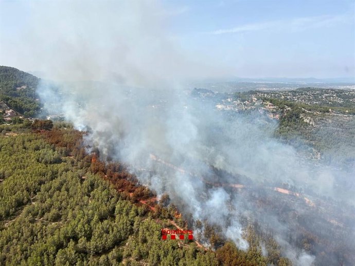 L'incendi a Cervelló (Barcelona)