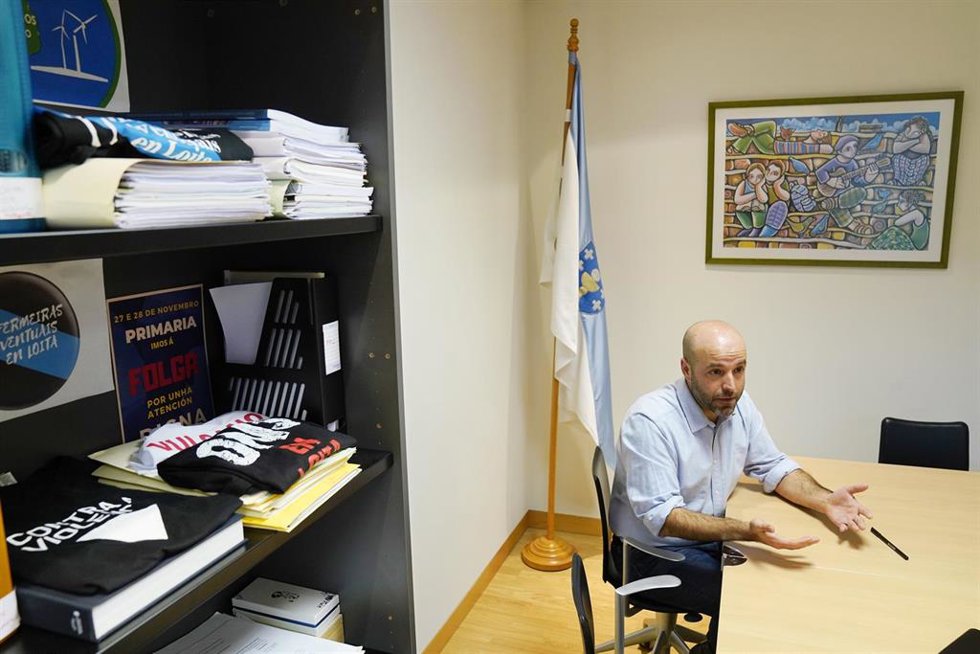 Archivo - El juez y exportavoz de En Marea en el Parlamento de Galicia, Luís Villares, durante una entrevista con Europa Press en el Parlamento de Galicia, en Santiago de Compostela/Galicia (España) a 16 de enero de 2020.