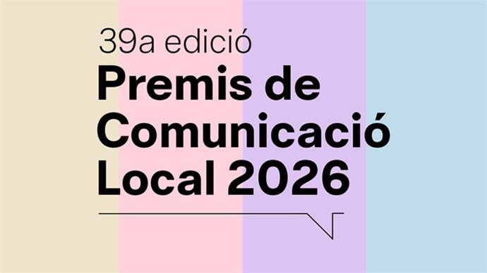 Cartel de la 39 edición de los 'Premis de Comunicació Local' de la Diputación de Barcelona