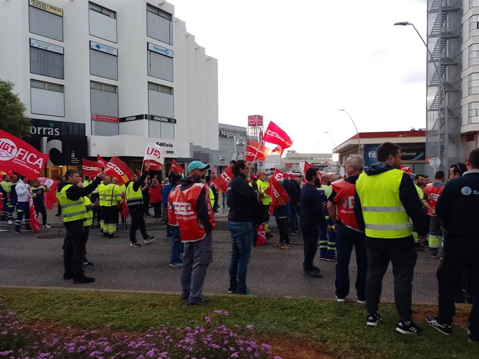 Archivo - Huelga de trabajadores del metal en Baleares, en una foto de archivo.