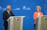 Foto: Costa y Von der Leyen aplauden el acuerdo de nuevas sanciones para debilitar la economía rusa