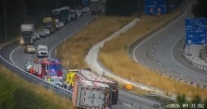 Accidente en Baralla (Lugo) en la A-6.