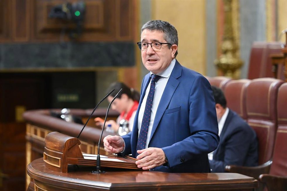 El portavoz del PSOE en el Congreso, Patxi López, durante una sesión plenaria en el Congreso de los Diputados, a 24 de junio de 2026, en Madrid (España).