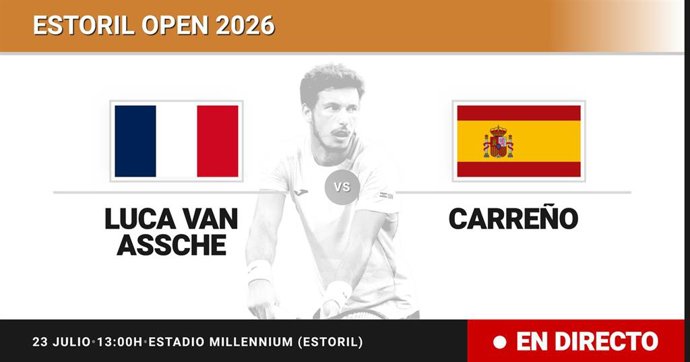 Luca Van Assche - Pablo Carreno Busta: resumen y estadísticas del partido de Octavos de final de Estoril Open