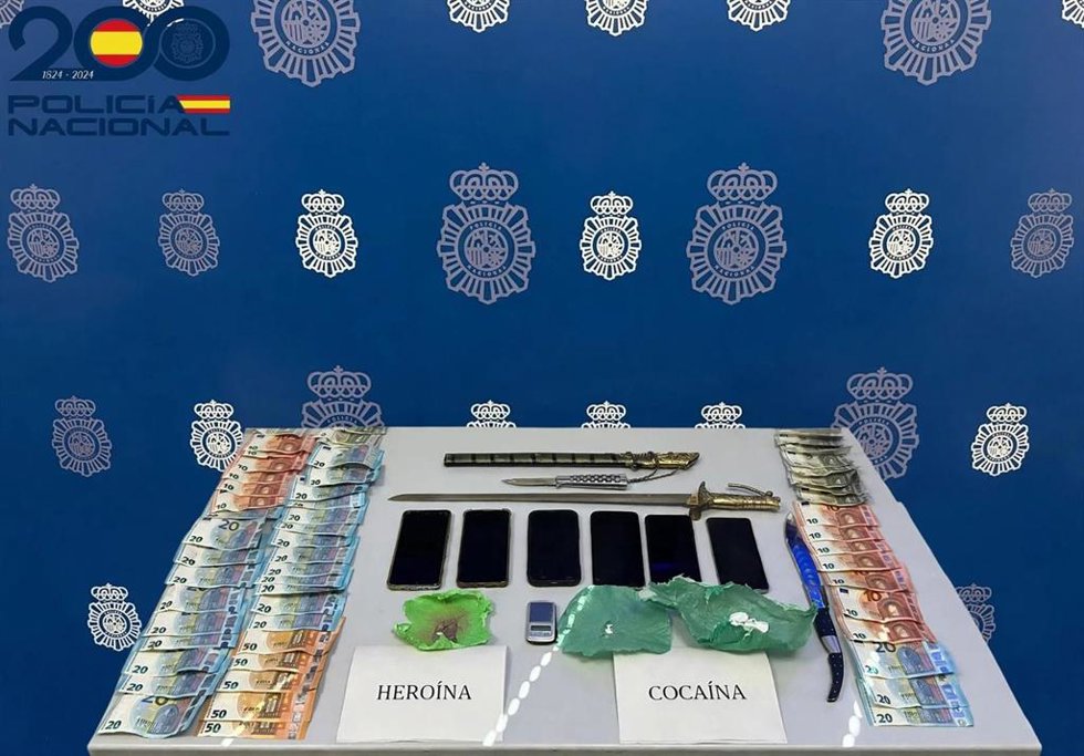 Efectos y droga intervenidos durante los registros