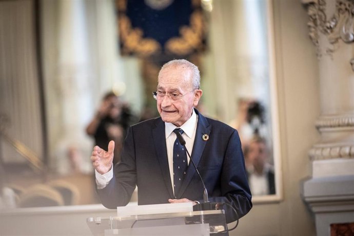 El alcalde de Málaga, Francisco de la Torre, en rueda de prensa