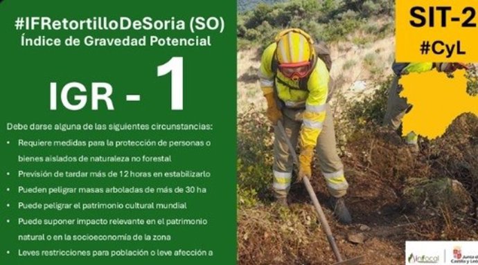 El fuego de Guadalajara baja a gravedad 1 en Soria y regresan los evacuados de la residencia de Retortillo