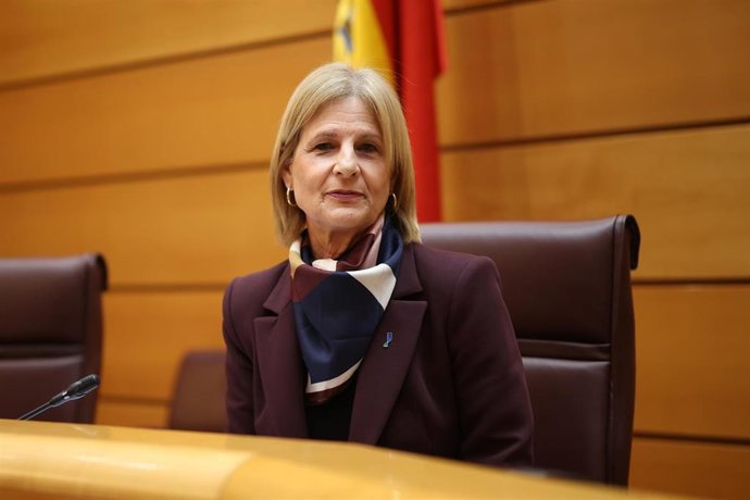 Archivo - La Presidenta de la Federación Española de Municipios y Provincias (FEMP), María José García-Pelayo Jurado, comparece ante la Comisión General de las Entidades Locales, en el Senado, a 11 de marzo de 2026, en Madrid (España).