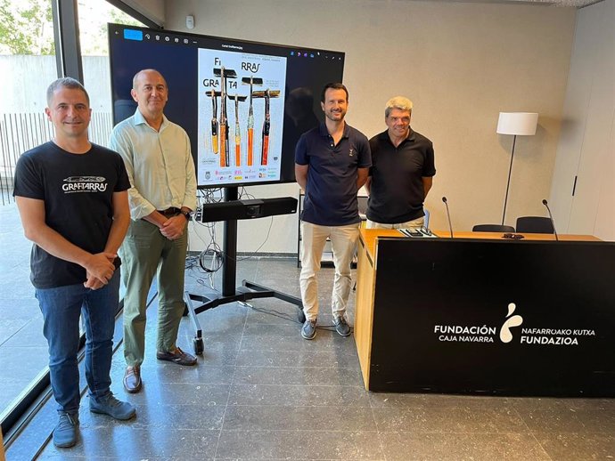 Presentación del festival 'Grafitarras', Encuentros de Creación Comunitaria en el Medio Rural, que se celebrará en Azagra.