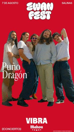 Cartel del concierto de Puño Dragón en Salinas.