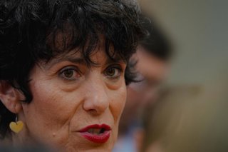 La ministra de Inclusión, Elma Saiz, durante el encuentro con los medios de comunicación tras su reunión con agentes sociales, a 22 de julio de 2026, en Valencia (Comunitat Valenciana, España).
