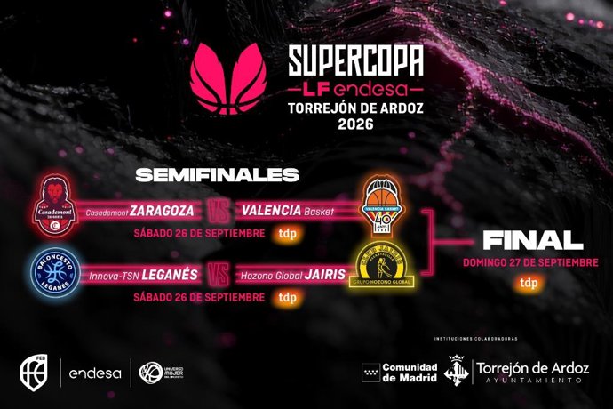Cuadro de semifinales de la Supercopa LF Endesa 2026.