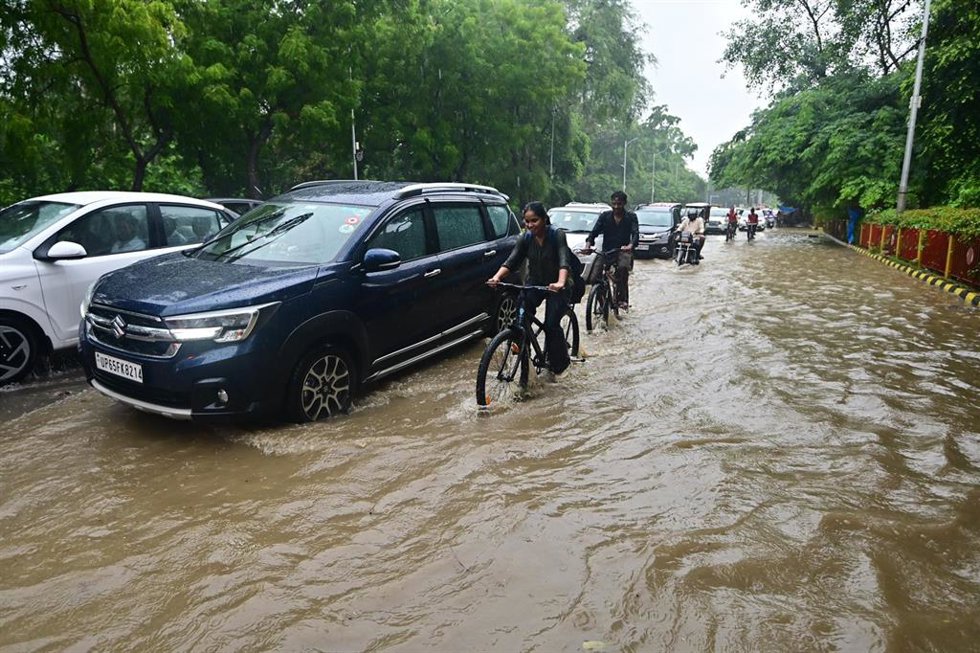 Imagen de archivo de inundaciones en India.