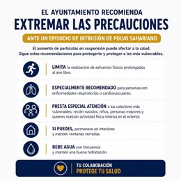 Ciudad Real recomienda extremar las precauciones ante un episodio de intrusión de polvo sahariano