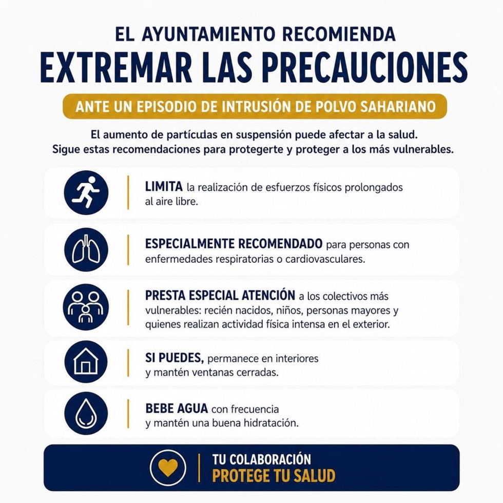 Ciudad Real recomienda extremar las precauciones ante un episodio de intrusión de polvo sahariano