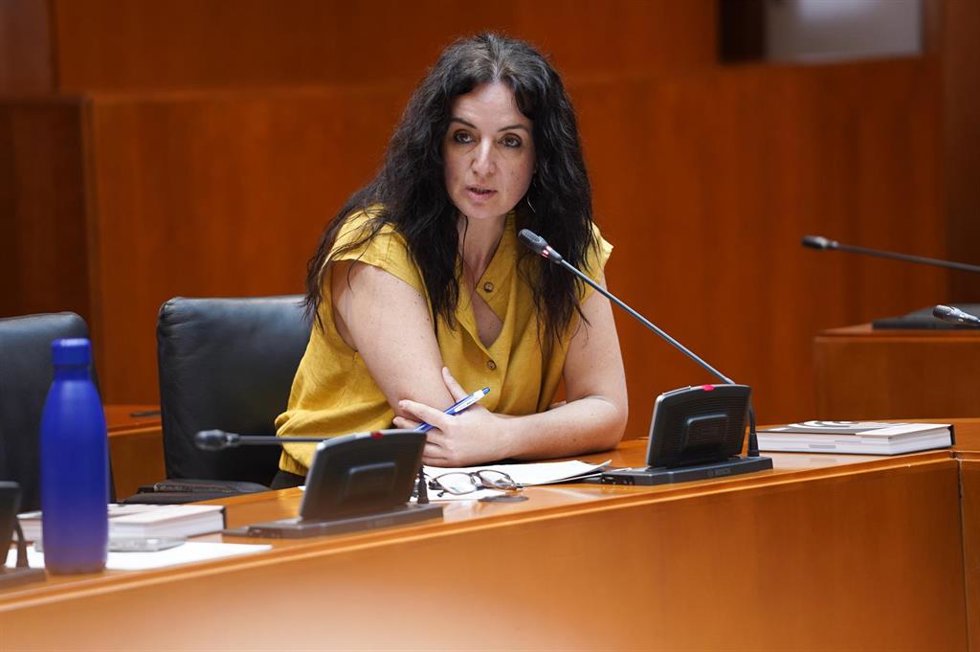 Archivo - La diputada de IU Aragón Marta Abengochea.