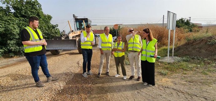 Visita en Andújar a caminos rurales en obras