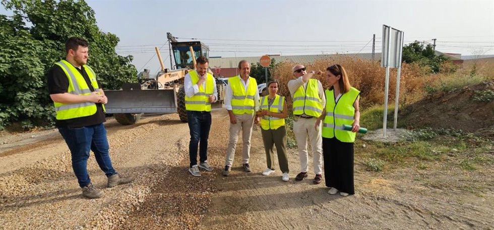 Visita en Andújar a caminos rurales en obras