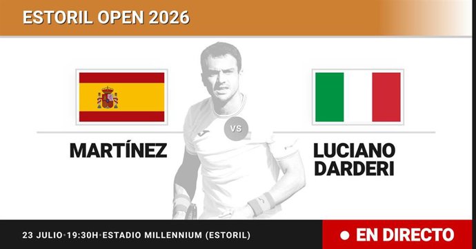 Pedro Martinez - Luciano Darderi: resumen y estadísticas del partido de Octavos de final de Estoril Open