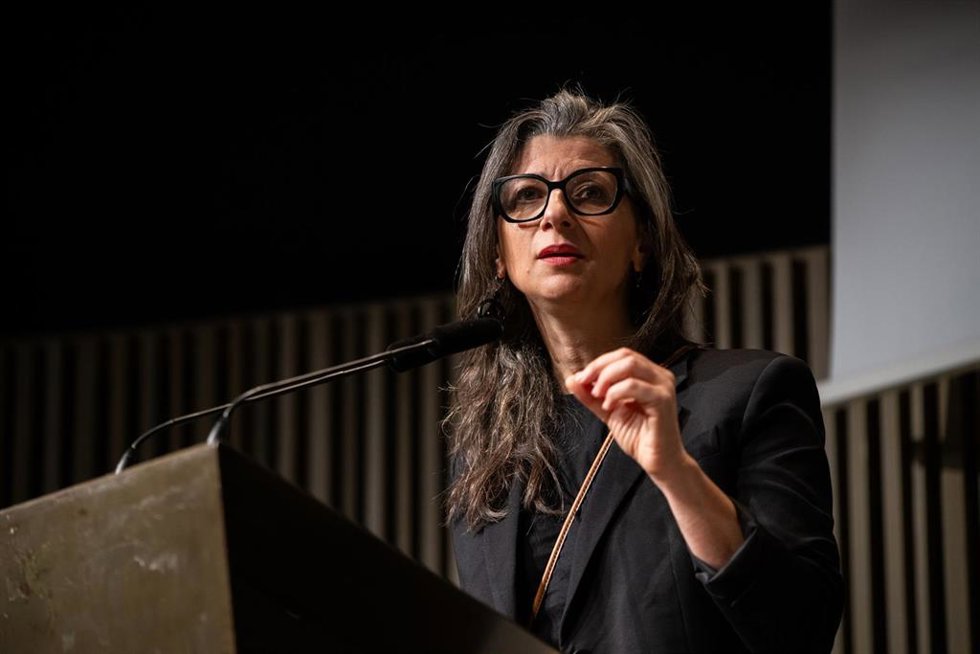 Archivo - La Relatora especial de las Naciones Unidas sobre los territorios palestinos Francesca Albanese, durante una rueda de prensa, en el Museo de Arte Contemporáneo de Barcelona (Macba), a 8 de mayo de 2026, en Barcelona, Catalunya (España). 