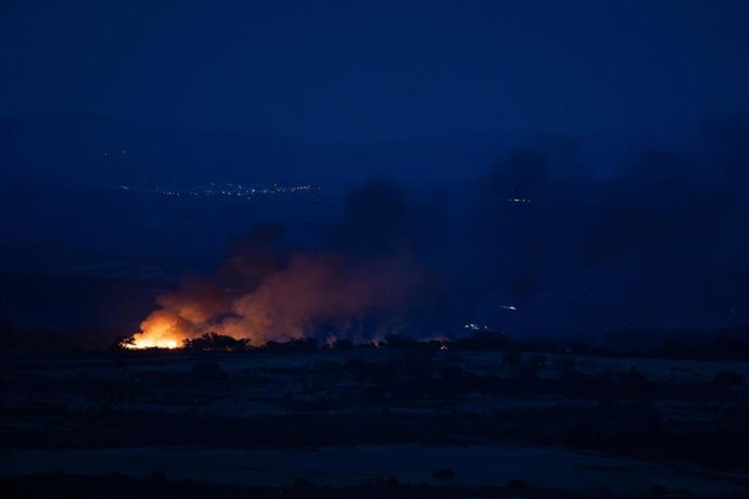 Imágenes del incendio de El Cerro de Andévalo. 