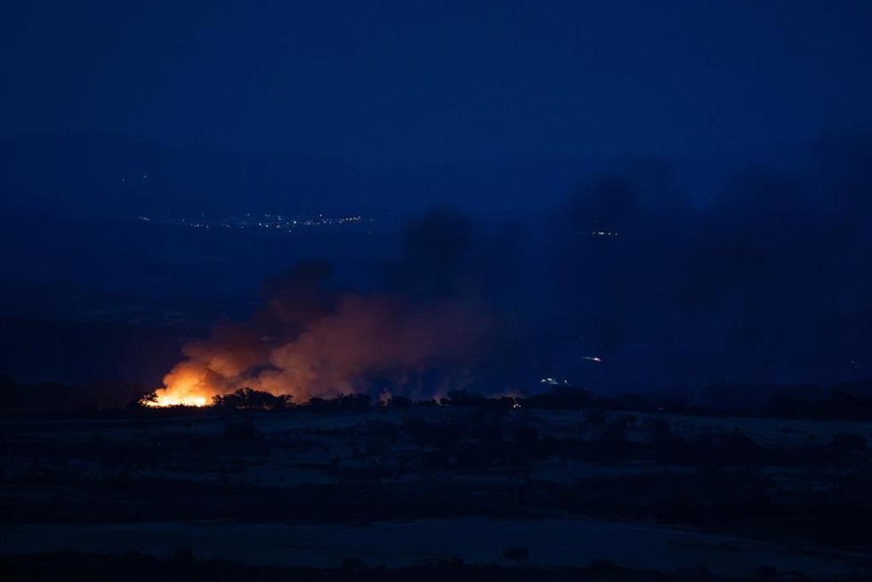 Imágenes del incendio de El Cerro de Andévalo. 