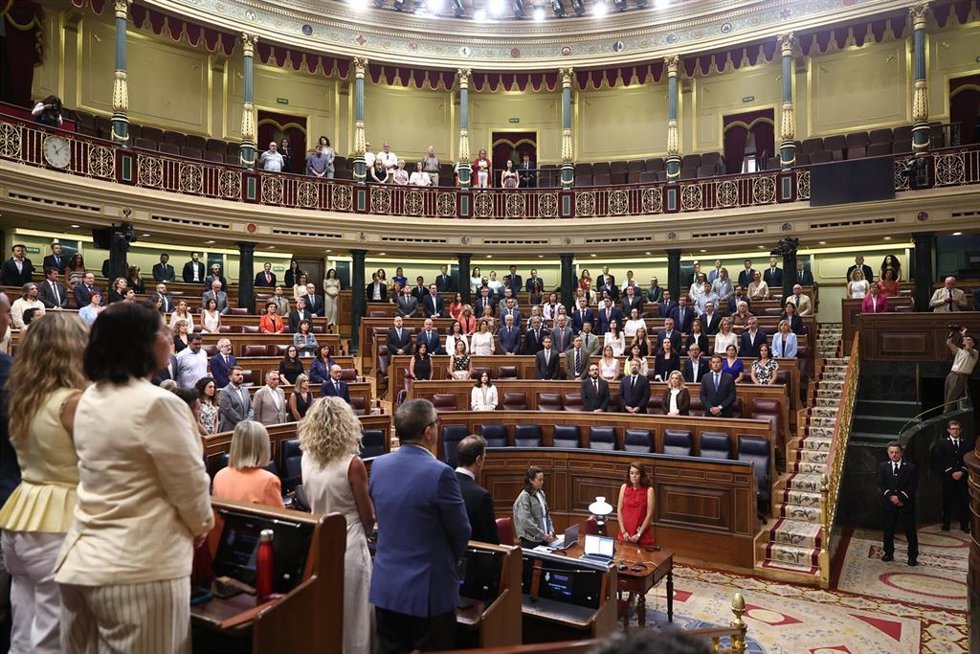 Hemiciclo durante la celebración de una sesión extraordinaria del Pleno del Congreso de los Diputados, a 23 de julio de 2026, en Madrid (España). 