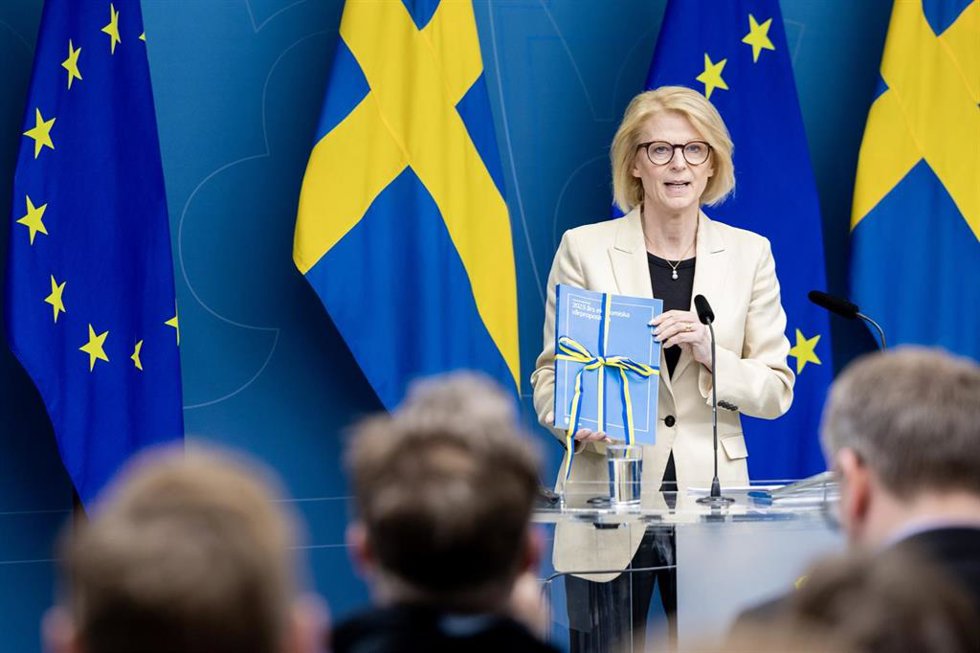 Archivo - La ministra de Finanzas sueca, Elisabeth Svantesson