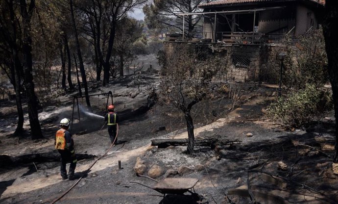 Um dos incêndios que eclodiram na Comunidade de Madri