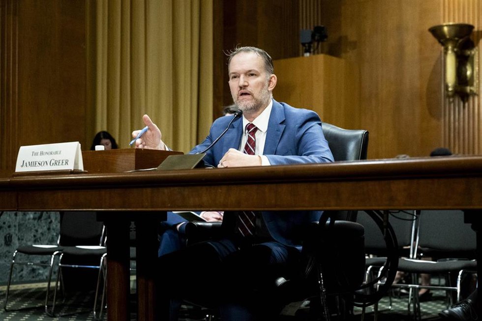 El representante comercial de Estados Unidos, Jamieson Greer