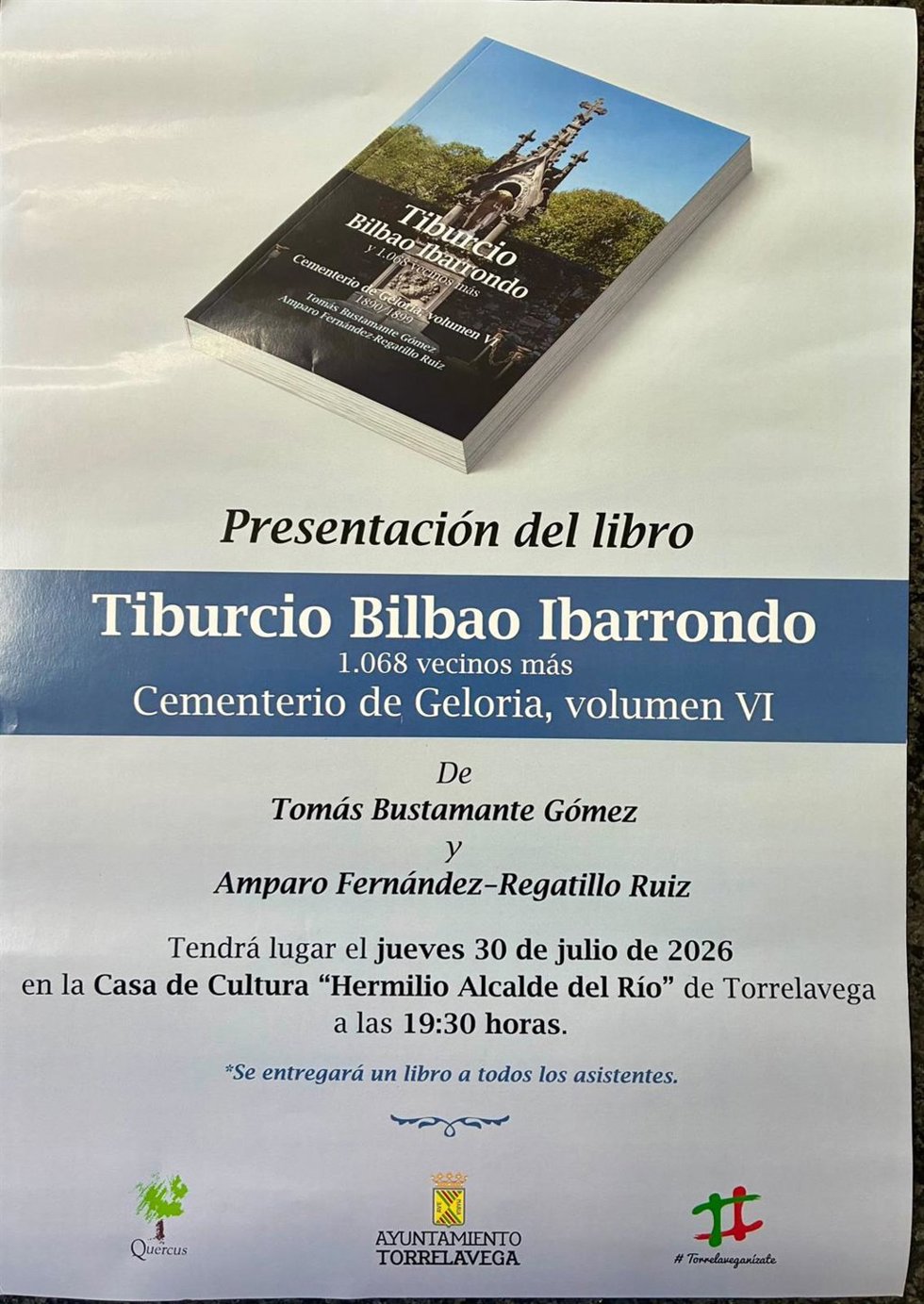 Un nuevo volumen de la colección Cementerio de Geloria recupera la memoria de 1.068 vecinos de Torrelavega