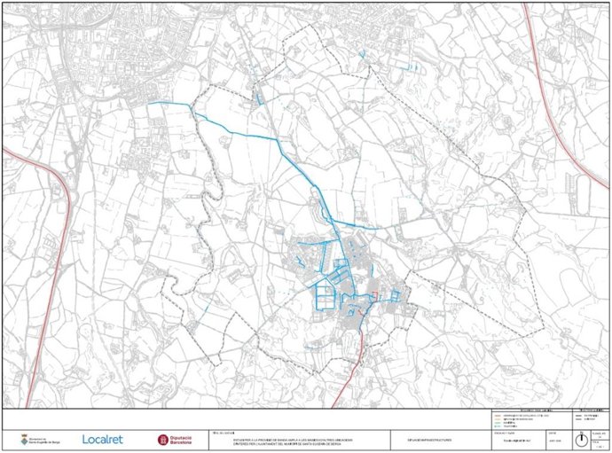Situación de las infraestructuras en Santa Eugènia de Berga