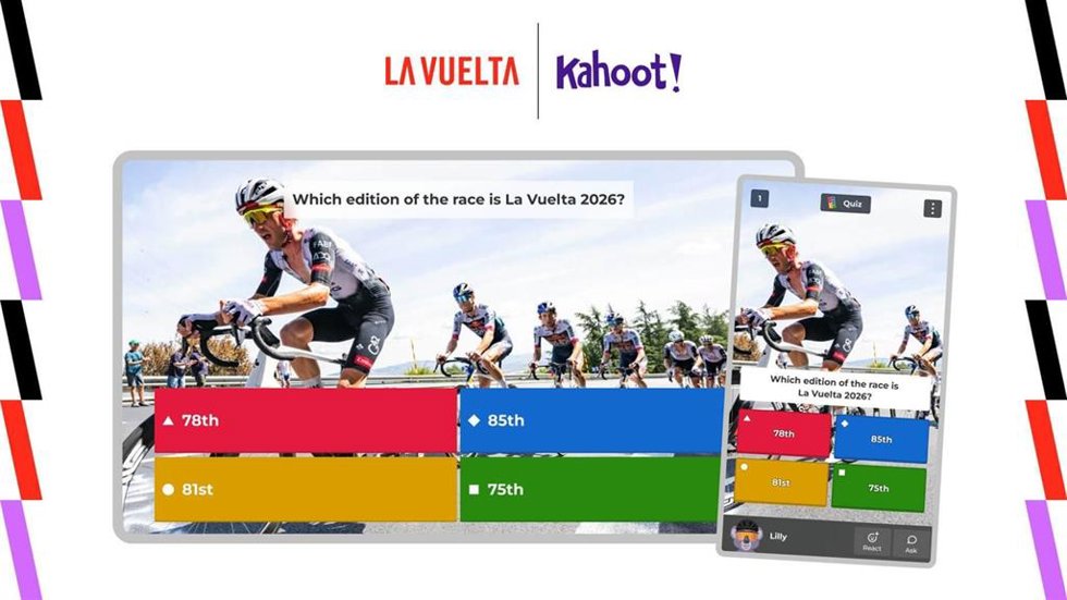 Kahoot! se asocia con la Vuelta masculina y femenina para involucrar a estudiantes y aficionados al ciclismo.